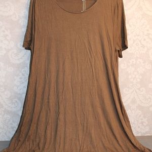 Hunter Green T-Shirt Dress With Frilly Bottom